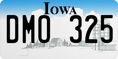 IA license plate DMO325