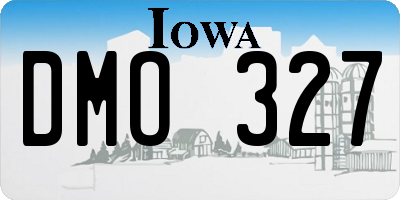 IA license plate DMO327