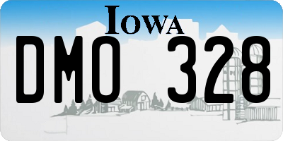 IA license plate DMO328