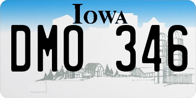 IA license plate DMO346