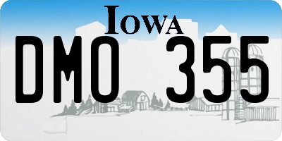 IA license plate DMO355