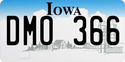 IA license plate DMO366