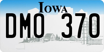 IA license plate DMO370