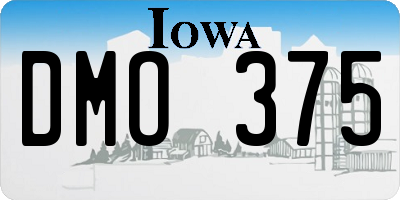 IA license plate DMO375