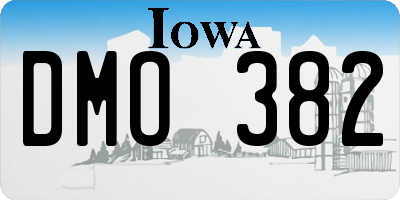 IA license plate DMO382