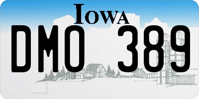 IA license plate DMO389