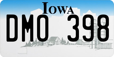 IA license plate DMO398