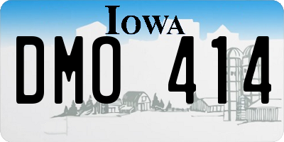 IA license plate DMO414