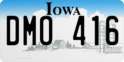 IA license plate DMO416