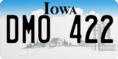 IA license plate DMO422