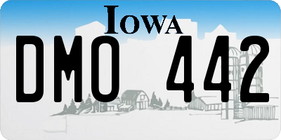 IA license plate DMO442
