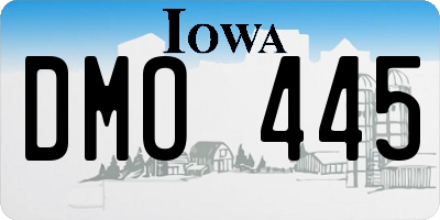 IA license plate DMO445