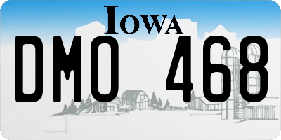 IA license plate DMO468