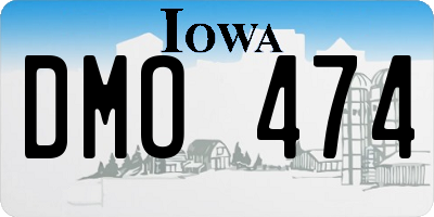 IA license plate DMO474