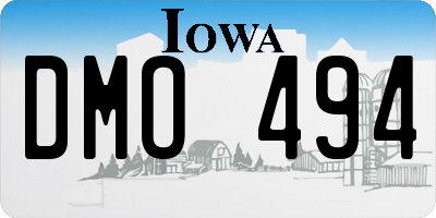 IA license plate DMO494