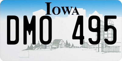 IA license plate DMO495