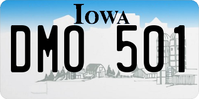 IA license plate DMO501