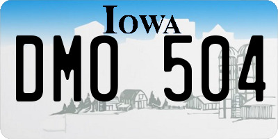 IA license plate DMO504