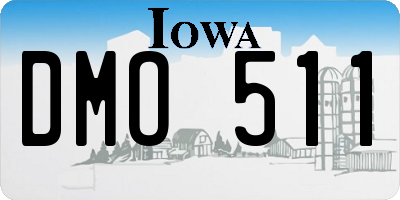IA license plate DMO511