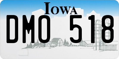 IA license plate DMO518
