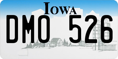 IA license plate DMO526
