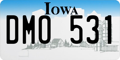 IA license plate DMO531