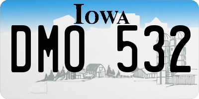 IA license plate DMO532