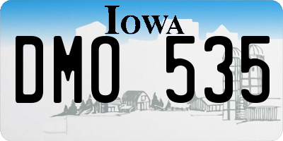 IA license plate DMO535