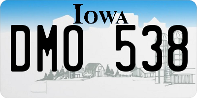 IA license plate DMO538