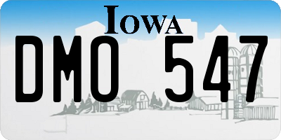 IA license plate DMO547