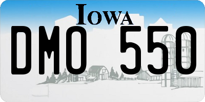 IA license plate DMO550