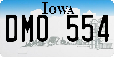 IA license plate DMO554