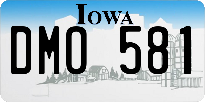 IA license plate DMO581