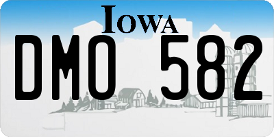 IA license plate DMO582