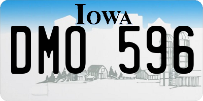 IA license plate DMO596