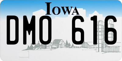 IA license plate DMO616