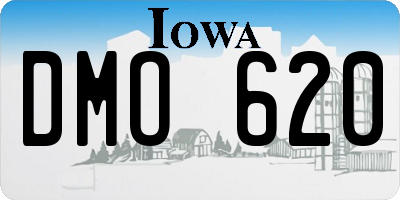 IA license plate DMO620