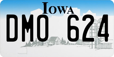 IA license plate DMO624