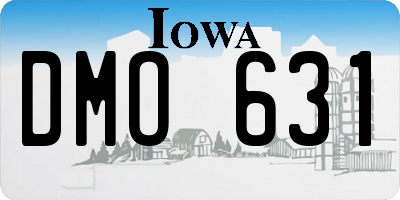 IA license plate DMO631