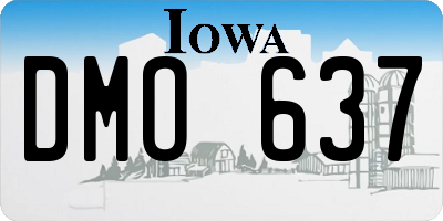 IA license plate DMO637