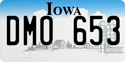 IA license plate DMO653