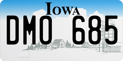 IA license plate DMO685