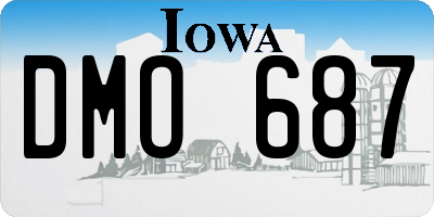 IA license plate DMO687