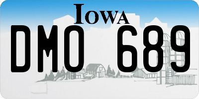 IA license plate DMO689