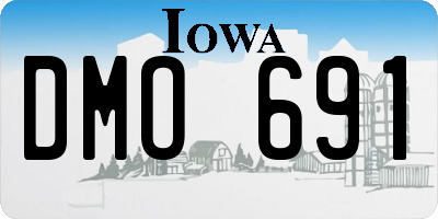IA license plate DMO691