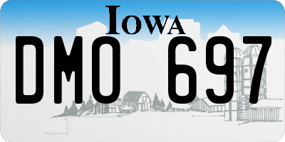 IA license plate DMO697