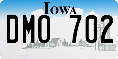 IA license plate DMO702