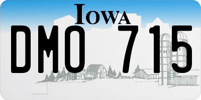 IA license plate DMO715