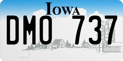 IA license plate DMO737
