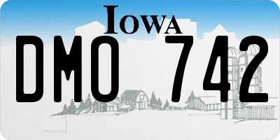 IA license plate DMO742